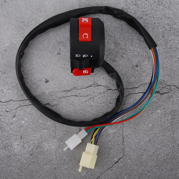 22MM Universal Motorcykel ATV Styr Start Stop Kill Switch, Sort, Off-Road