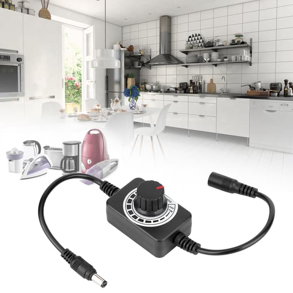 5-24V Variabel DC Hastighedsregulator Uendelig Lys Temperaturkontakt til Motor Boremaskine Controller