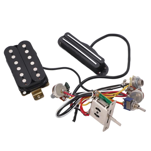 Gitarrkabelhärva Dubbel Rail Dubbel Spole Pickup Förkopplad Kabelkit Instrumentdelar