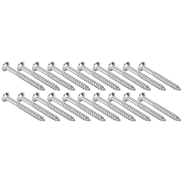 20-pack gitarrhals-skruvar i rostfritt stål, rostfritt monteringsset för elbas, silver, 20 delar