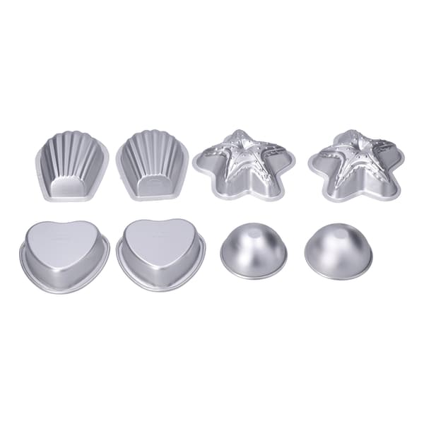 Professionel bageform i aluminiumslegering til kager, bærbar DIY badebombeform sæt med 12