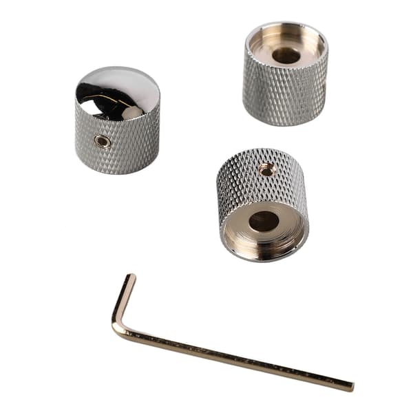 3-pack krommetallgitarr staplad rattuppsättning dubbla tonkontrollrattar för E-bas GD105