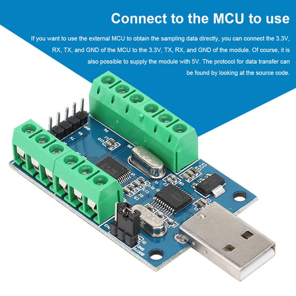 STM32 USB ADC-modul 10CH 12Bit dataindsamlingskort UART seriel interface