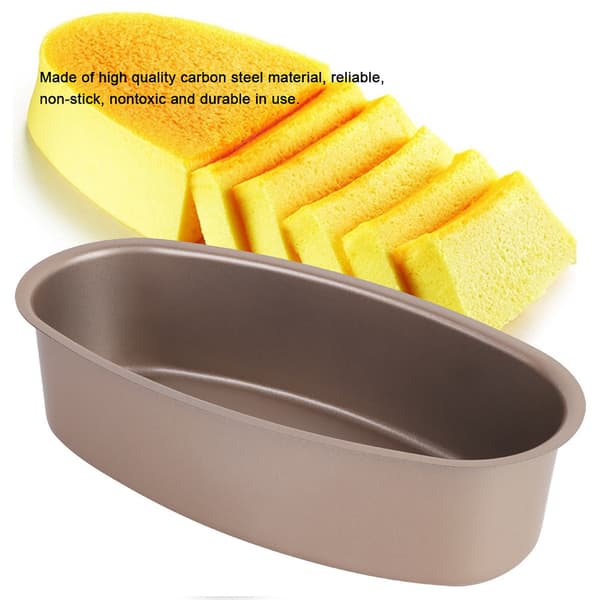 Guld DIY Ovalformet Kageform Non-stick Bageform til Ostekage