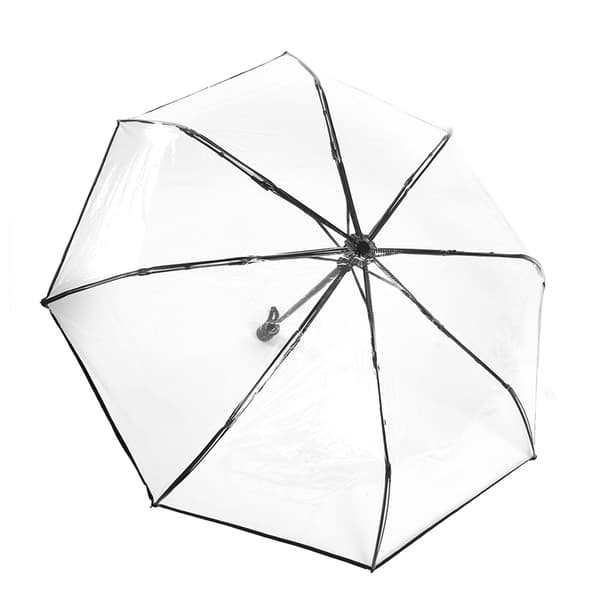Transparenta regnparaplyer vikbara bärbara trefaldiga dammode paraply