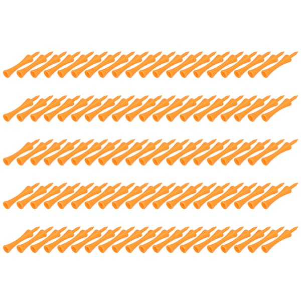 100-pack 70 mm orange plastgolfpegger, minifjäderlätt resetrapetsset för utomhusbruk