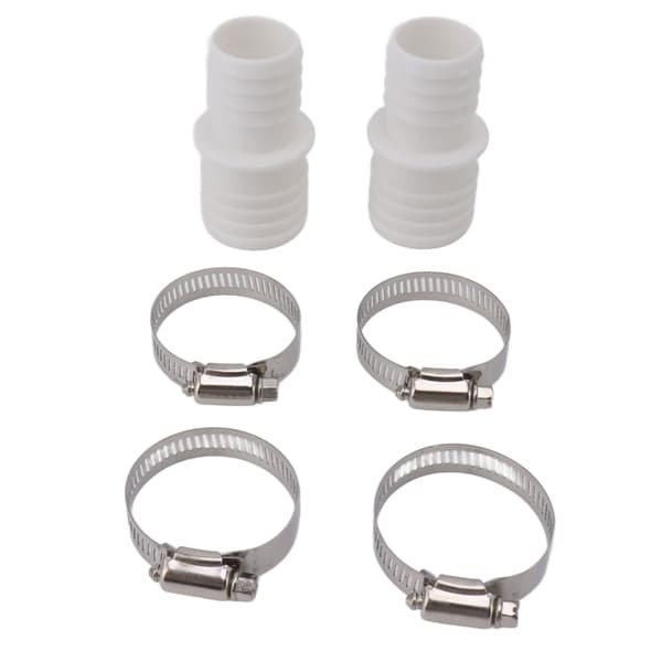 32 mm ABS-plast poolslangeforbindelse, reservesæt, 2 adaptere, 4 klemmer til Pangea Tech akvariefontæne