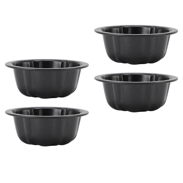 4-pak små flanforme runde budding bage non-stick 4 tommer græskarkageforme til bageri