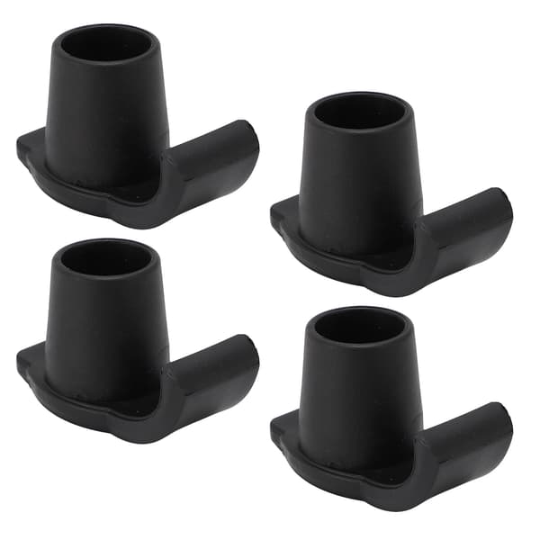 4 stk. Rollator Ski Glides Anti-Slip Rollator Glides til ældre Mobilitetshjælp Erstatning Sort