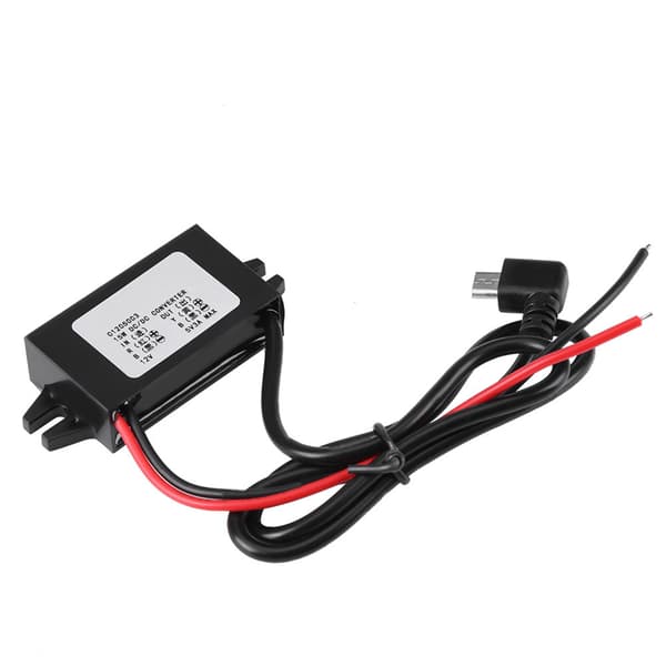 DC-DC 12V til 5V 3A Micro USB Konverter Spændingsneddrosler til Bil Smartphone