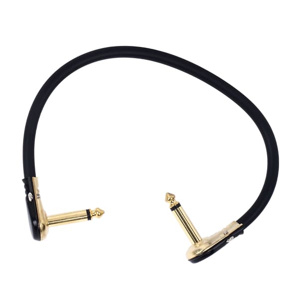 Elgitarr Effektpedalkabel Platt Patch Strömförsörjning Instrumenttillbehör Guld 30cm / 11.8in