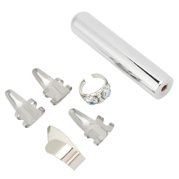 Rund metallgitarrslide-set Pro Tone Bar med 4 plektrum 1 ring silver för gitarr elgitarr stränginstrument