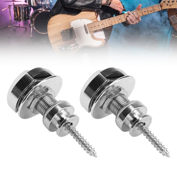 Gitarrremlås 2-pack, halkfritt snabbkopplingslås för basgitarr, hårdvara i zinklegering