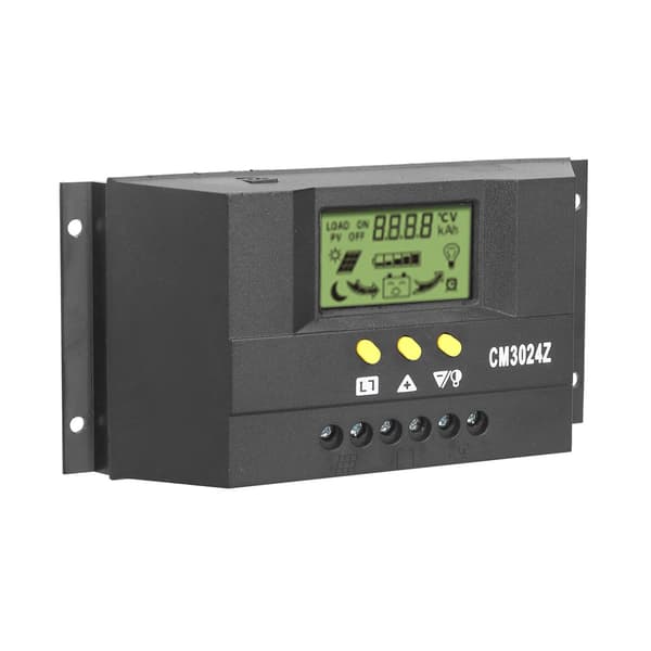 CM3024Z PWM Solar Charge Controller LCD-skærm Solpanel Intelligent Regulator 12V 24V30A