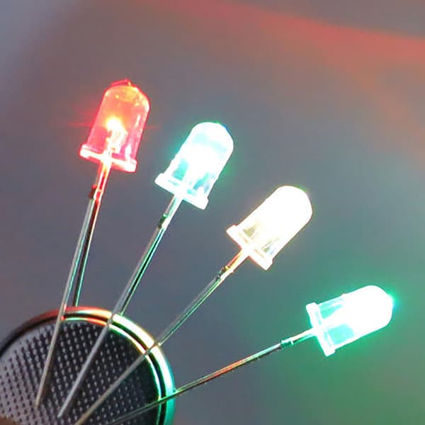 500 stk. LED-diodelys 5 farver 5 mm lysdioder LED-sortimentssæt Diffuse runde pærer
