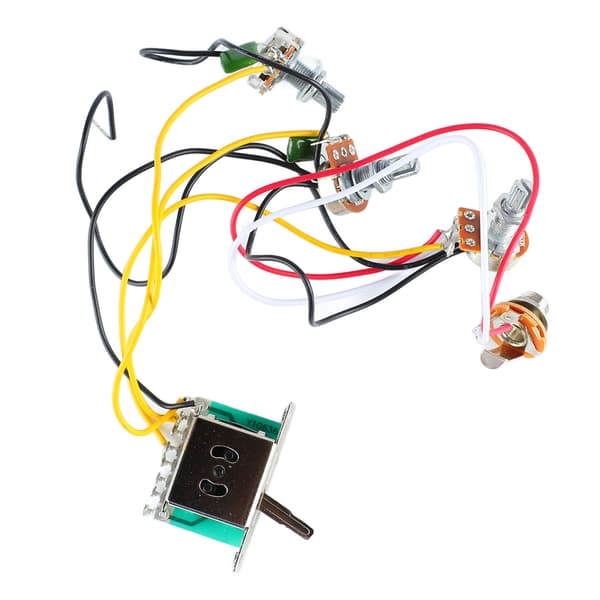 Gitarrkretskablar Tillbehör 5-vägs Jack Switch Gitarr Volym Tonkontroll Kabelhärva