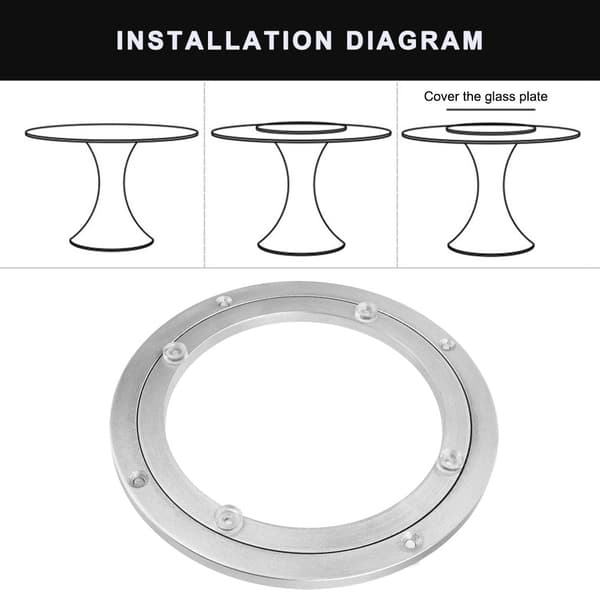 8 tums roterande displaybas i aluminiumlegering, runt displayställ