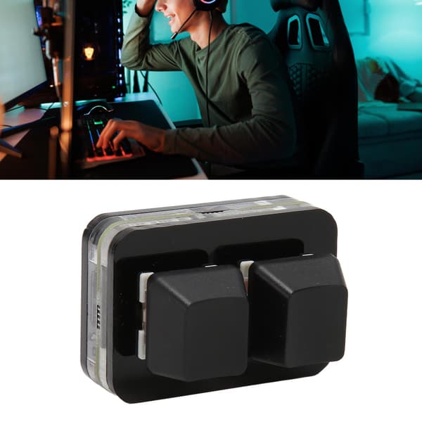 Mini RGB Makro-tastatur USB 2.0 Programmerbart Brugerdefineret Baggrundsbelyst Tastatur til PC Mac Linux Sort