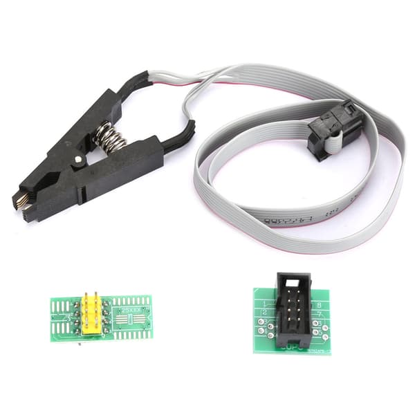 SOIC8 SOP8 Flash Chip IC Testklämma Programmeringssockel Adapterkort Kabel