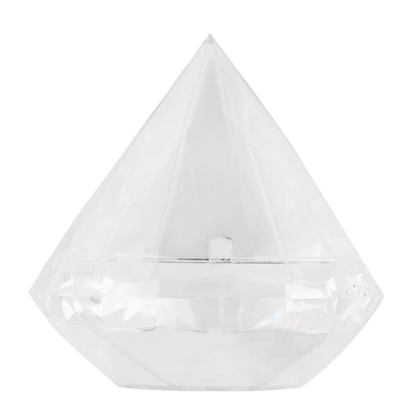 12 st Bröllopsfest Hem Diamantformade Transparenta Plast Lyckogodisaskar