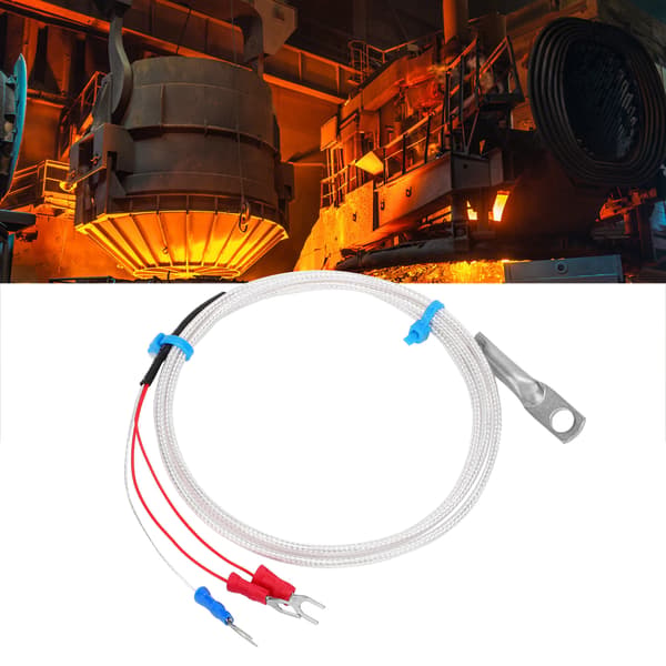Temperatursensor Prob PT100 Termistor Temperaturmätningsprob Rundhål Patch Typ 5m