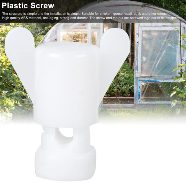 Plastskruvmuttersats för ventilationsfönster, fästutrustning, lantbrukstillbehör, vit 100 st