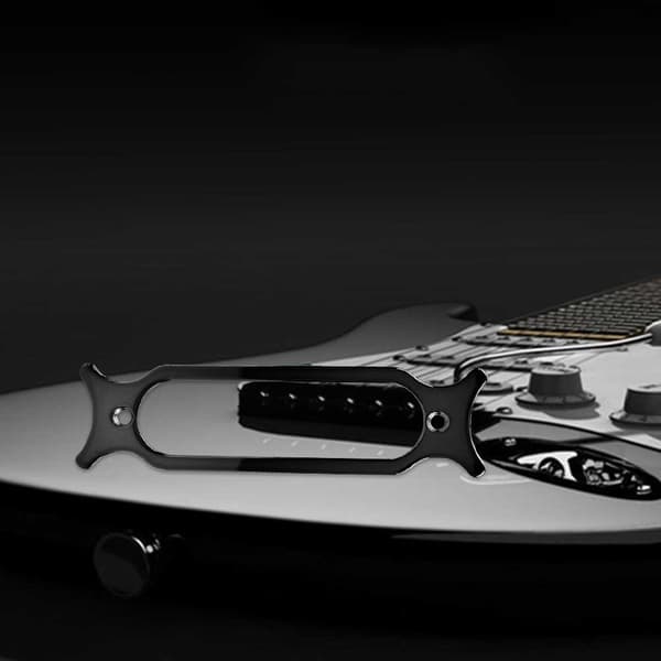 1 st järn pickup ringram för elgitarr single coil pickup, svart gitarrtillbehör, storlek som visas