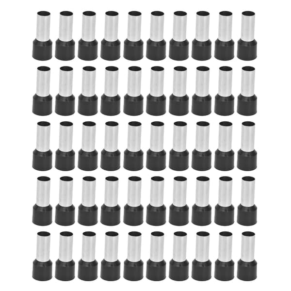 50 stk. isolerede kabeltyller, EU-stil, ledningsendeforbindelser 4 AWG E25‑16