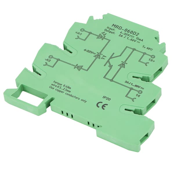 MRD-060D2 Ultratynd 6,2 mm Solid State Relæmodul Indgang 4-32VDC NO
