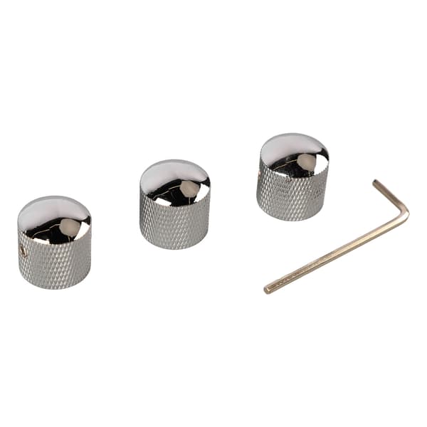 3-pack krommetallgitarr staplad rattuppsättning dubbla tonkontrollrattar för E-bas GD105