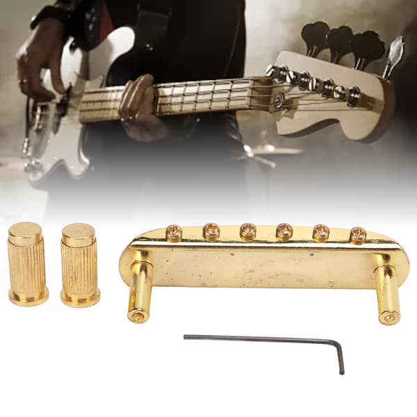 Elgitarrstall 6-strängad stränghållare Metallgitarrhårdvara för Jazzmaster Guld