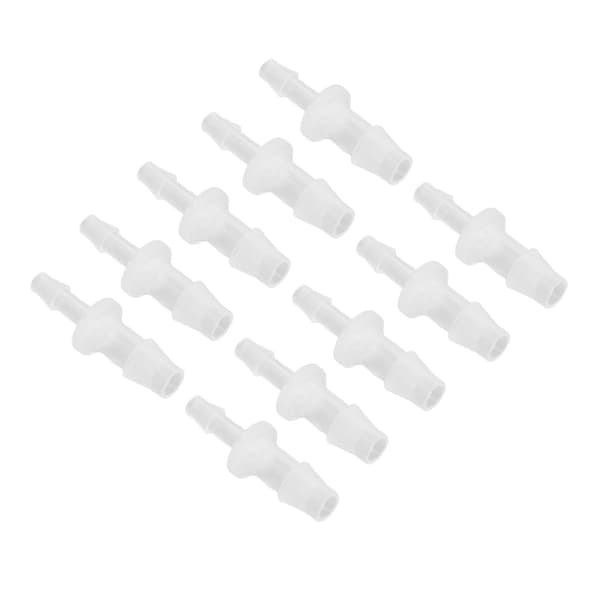 10 st slangreduceringskoppling PP akvarieluftpumpadapter för silikonslanganslutning 3.9-6.4