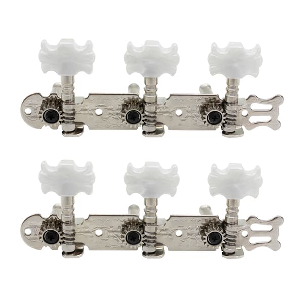 2 stk. Folk Guitar Machine Heads Knobs Guitar String Tuning Pegs Tuner Guitar Tuning Keys Sølv