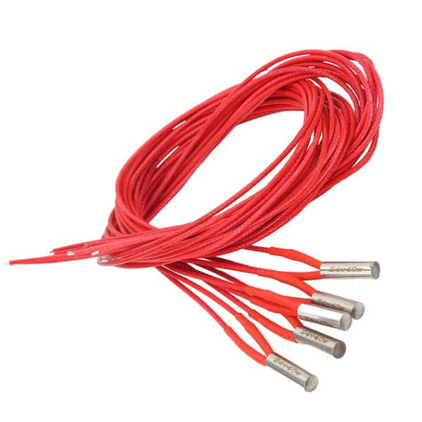 5 stk. varmepatron DC 24V 40W rustfrit stål 6x20mm tilbehør til 3D-printer 1m / 3.28ft