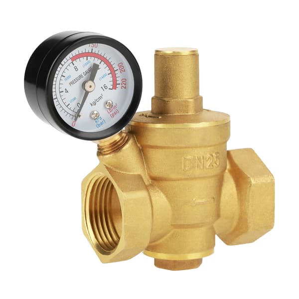 DN25 Messing Justerbar Vandtryksreducerende Regulator Reducer Måler