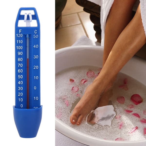 Pool flytande termometer Vattentermometer med snöre Pool Spa Badkar