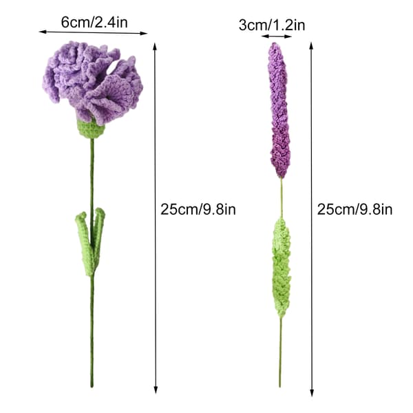 Blomster Håndvævet Uld Simulation Blomsterbuket Nelliker Dekoration
