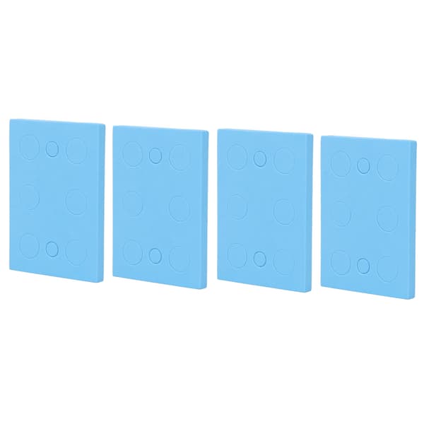Blå Labbskumrörställ, Högdensitetsflytande hållare för centrifugrör, Rektangulär 8-brunn, 20-pack, Passar 1,5 ml & 10 ml, Slitstark polyeten för S