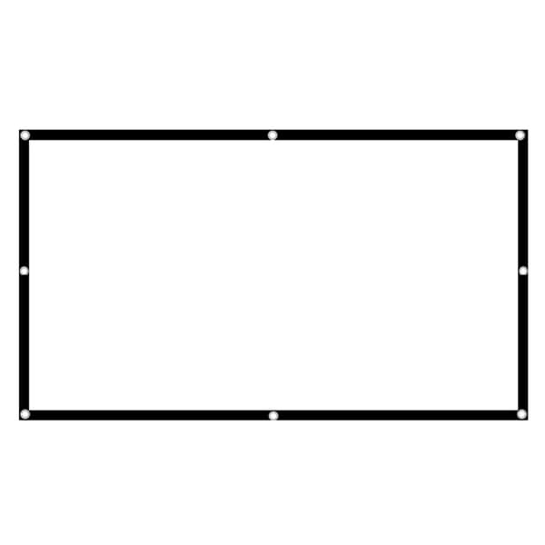16:9 Foldbart 100 tommer projektorskærm, bærbart polyesterprojektionsdisplay til hjem og kontor