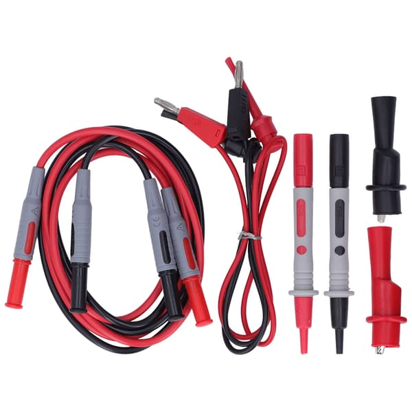 Multimeter Test Kit Anslutningskablar Testkrokar Krokodilklämmor Mätspetsar Prober Set