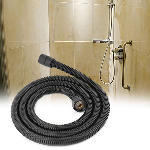 150 cm lang sort fleksibel bruseslange i rustfrit stål G1/2\"