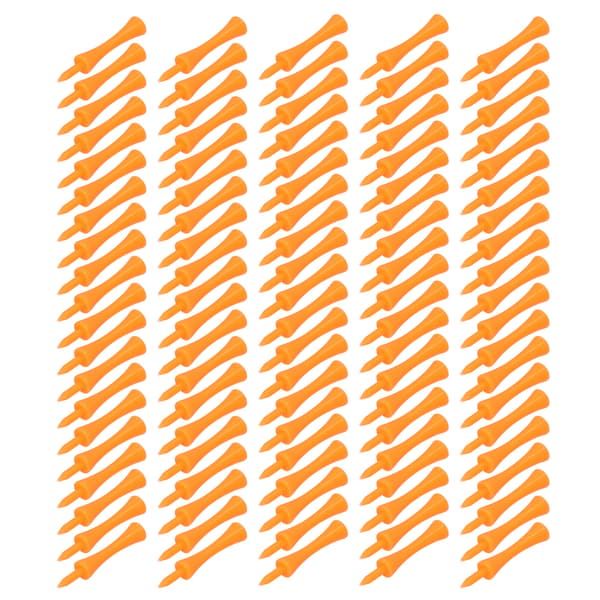 100-pack 70 mm orange plastgolfpegger, minifjäderlätt resetrapetsset för utomhusbruk