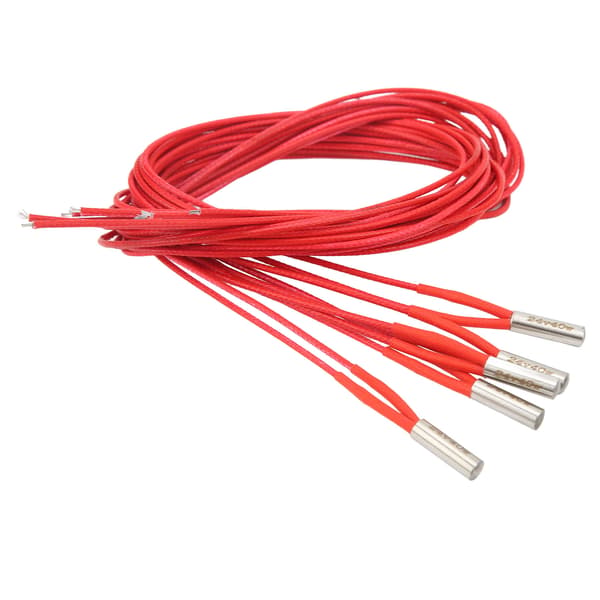 5 stk. varmepatron DC 24V 40W rustfrit stål 6x20mm tilbehør til 3D-printer 1m / 3.28ft