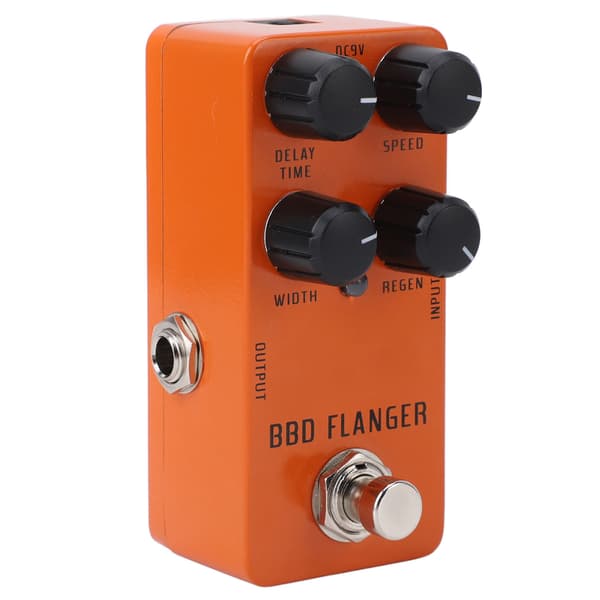 Analog Flanger Mini Kompakt Stompbox til Elektrisk Guitar Bas Ægte Bypass 9V DC