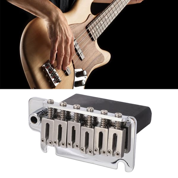 Metall Silver 6-strängad elgitarr Tremolosystem Stall Sadlar Set Reservdel Luthier Gitarrhårdvara 12-delar
