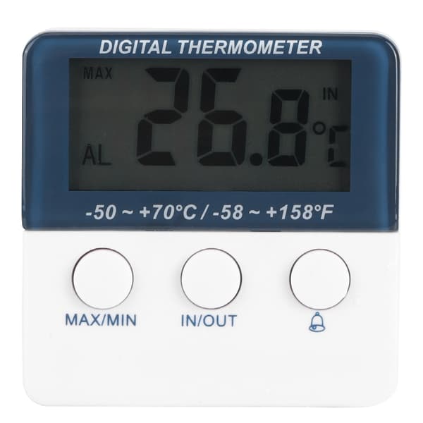Mini digital larmtermometer för inomhus- och utomhusbruk med sond