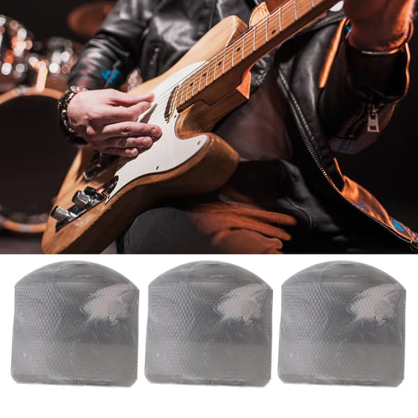 3 st gråa elgitarrsträngpotentiometerkontrollratt instrumenttillbehörssats