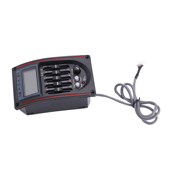 LCD 5-bands akustisk gitarr förförstärkare EQ LC-5 Equalizer Stämapparat Piezo Pickup