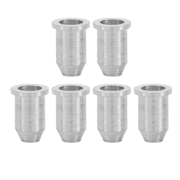 6 st järn elektrisk gitarr stränghylsor gitarr stränglock instrumenttillbehör (silver)