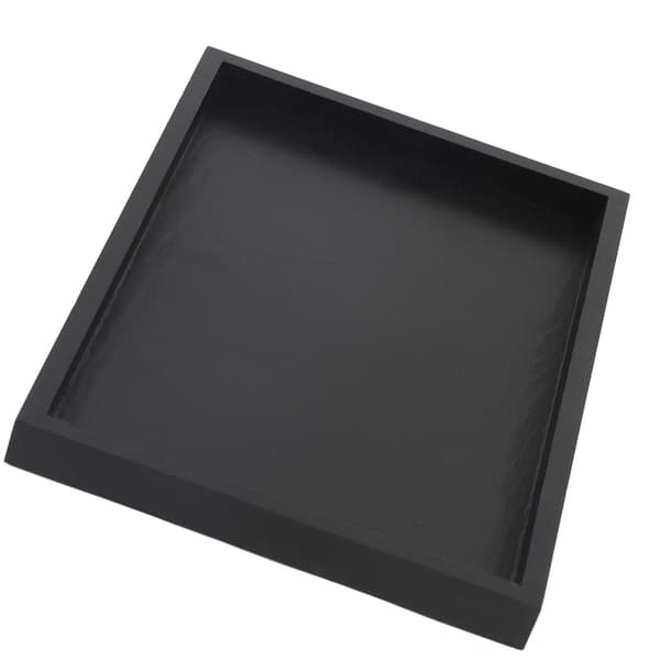 Rektangulär serveringsbricka i massivt trä för te, kaffe, snacks, mat, restaurangbrickor 22*12*2cm